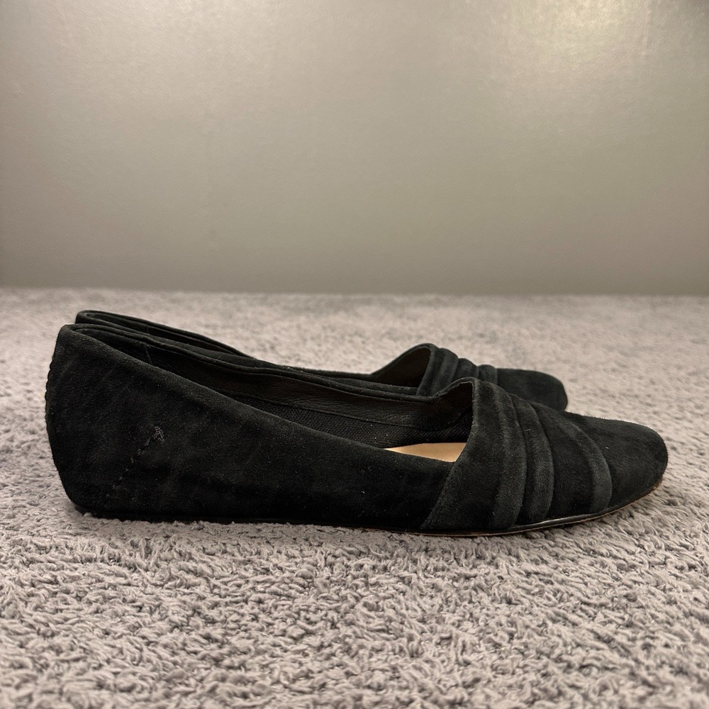 Nakedfeet Flats Womens 8.5 Black Suede Naos‎ Slip On Minimal Capsule Comfort - Picture 2 of 10